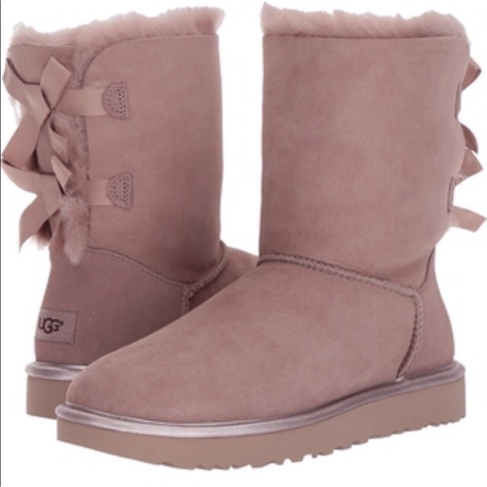 UGG BAILEY BOW II METALLIC DUSK BOOTS